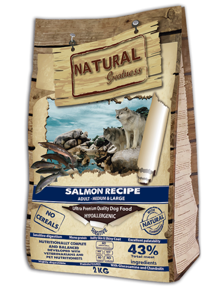 Receta de Salmón - Sensitive - para perros - Natural Greatness- 2kg