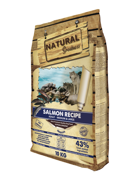 Receta de Salmón - Sensitive - para perros - Natural Greatness- 10kg