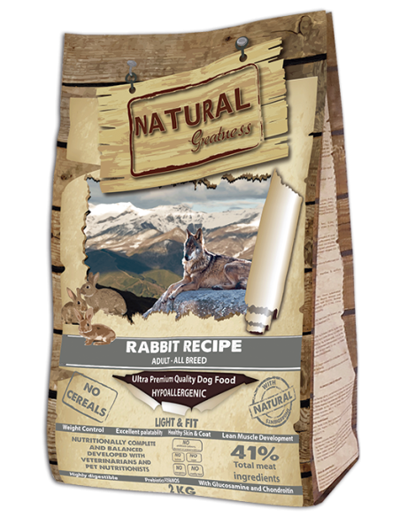 Receta de Conejo - Light & Fit - para perros - Natural Greatness- 2kg