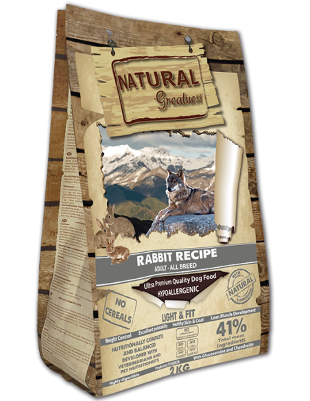 Receta de Conejo - Light & Fit - para perros - Natural Greatness- 2kg