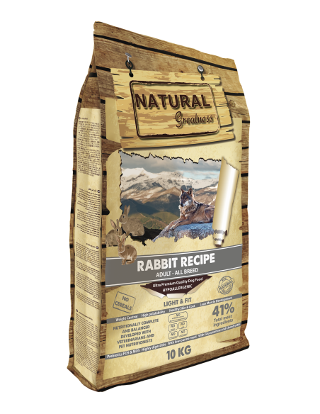 Receta de Conejo - Light & Fit - para perros - Natural Greatness- 10kg
