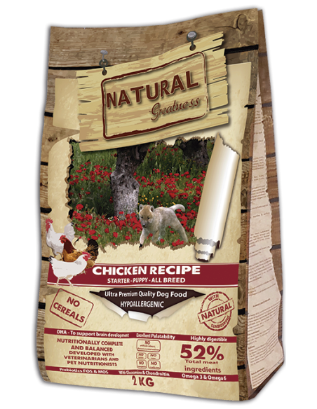 Receta de Pollo - para cachorros - Natural Greatness- 2kg