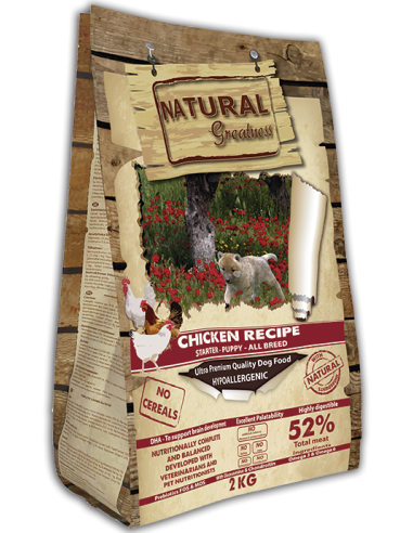 Receta de Pollo - para cachorros - Natural Greatness- 2kg