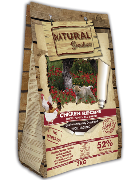 Receta de Pollo - para cachorros - Natural Greatness- 2kg