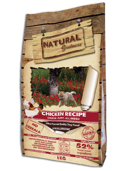 Receta de Pollo - para cachorros - Natural Greatness- 6kg