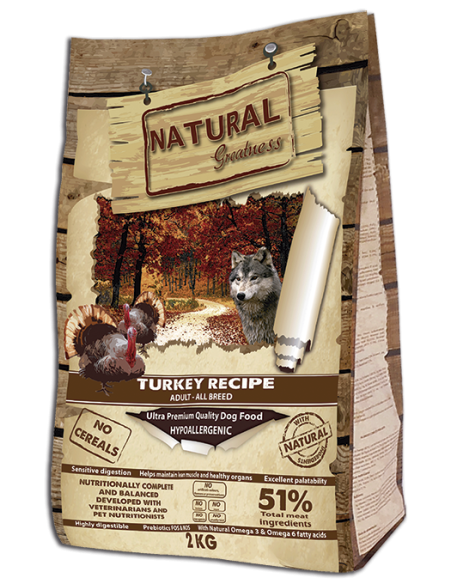 Receta de Pavo - para perros - Natural Greatness- 2kg
