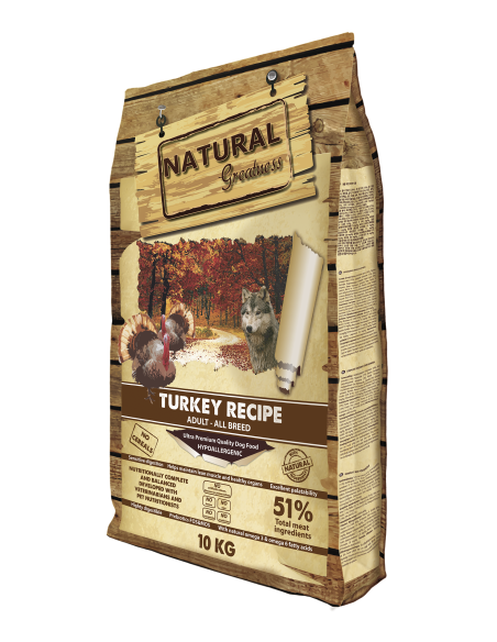 Receta de Pavo - para perros - Natural Greatness- 10kg