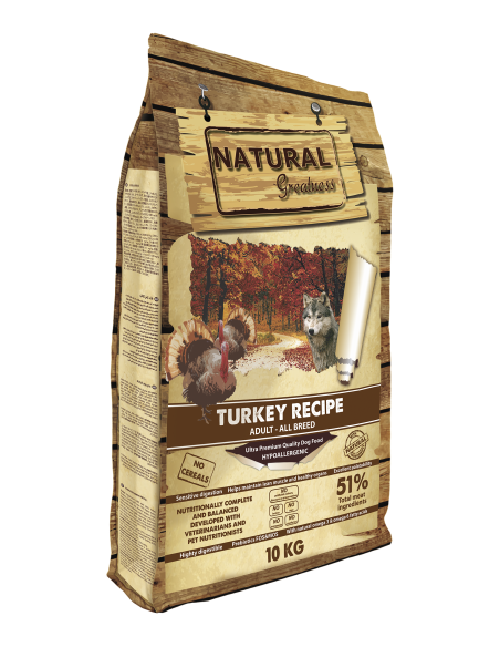 Receta de Pavo - para perros - Natural Greatness- 10kg
