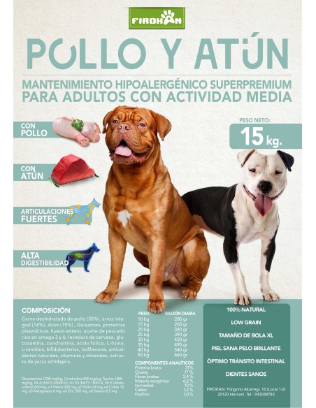 Compra Firokan pollo y atún - 15kg en Canexion al Mejor Precio