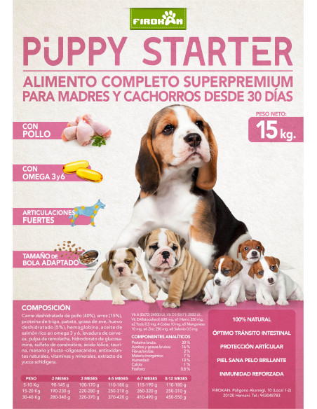 Firokan puppy starter - 15kg