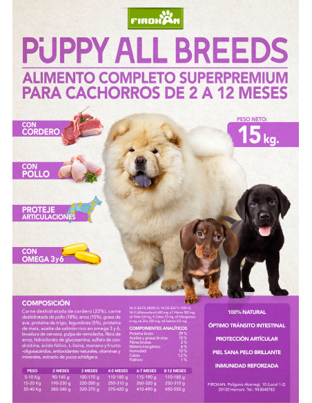 Firokan puppy all breeds - 15kg